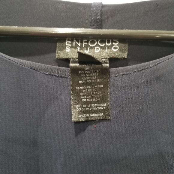 Enfocus Studio Ruffle puffs Sleeve Cover Pencil Dress Blue Sequins Lace Size 6 - Picture 4 of 13